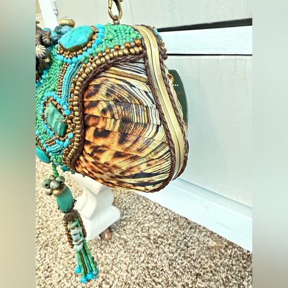 MARY FRANCES Turquoise Hand Bag Purse - Picture 4 of 17